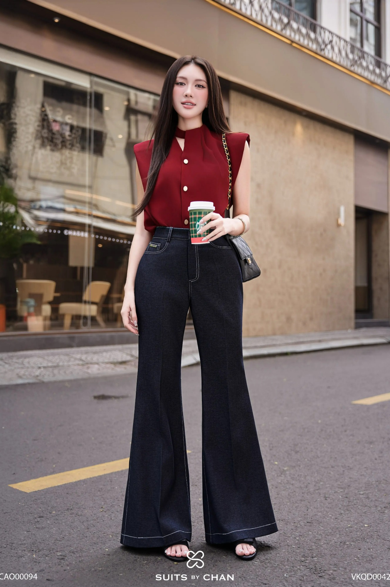 Quần dài Asher jean ống loe