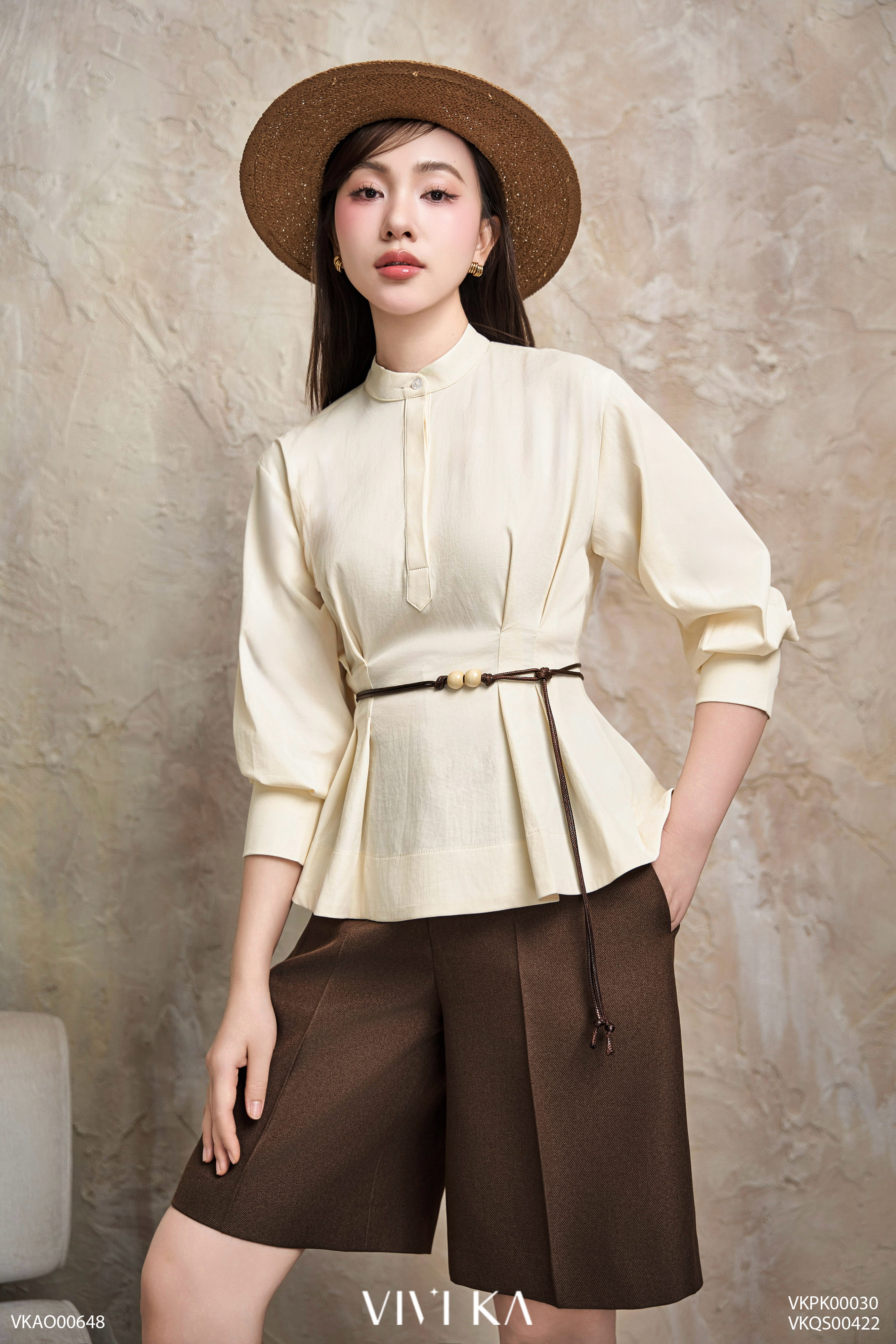 Áo Irene kiểu sơ mi tay dài