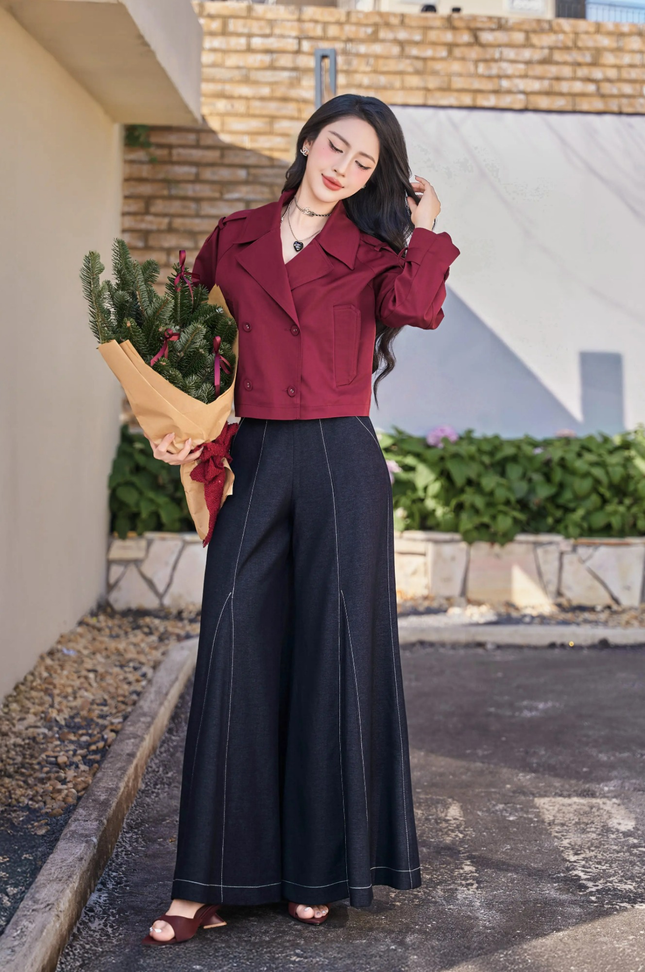 Áo Nory trench coat tay dài dáng ngắn