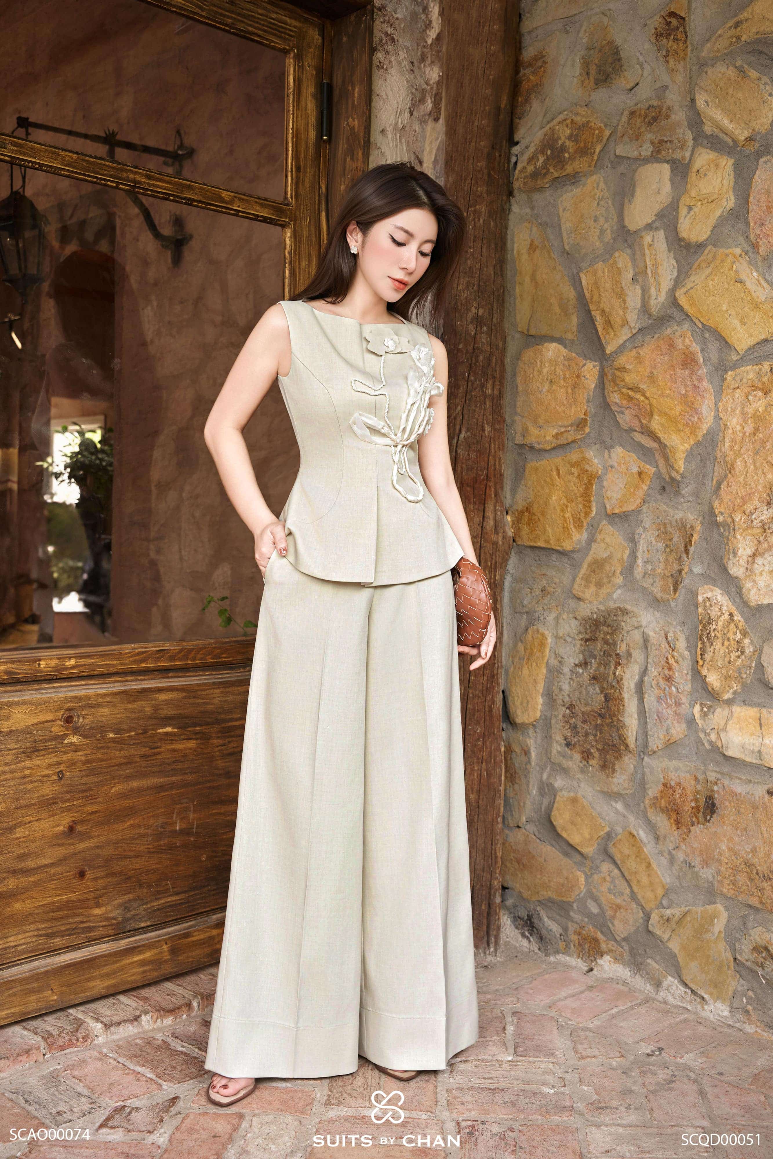 Quần dài Marvella ống rộng