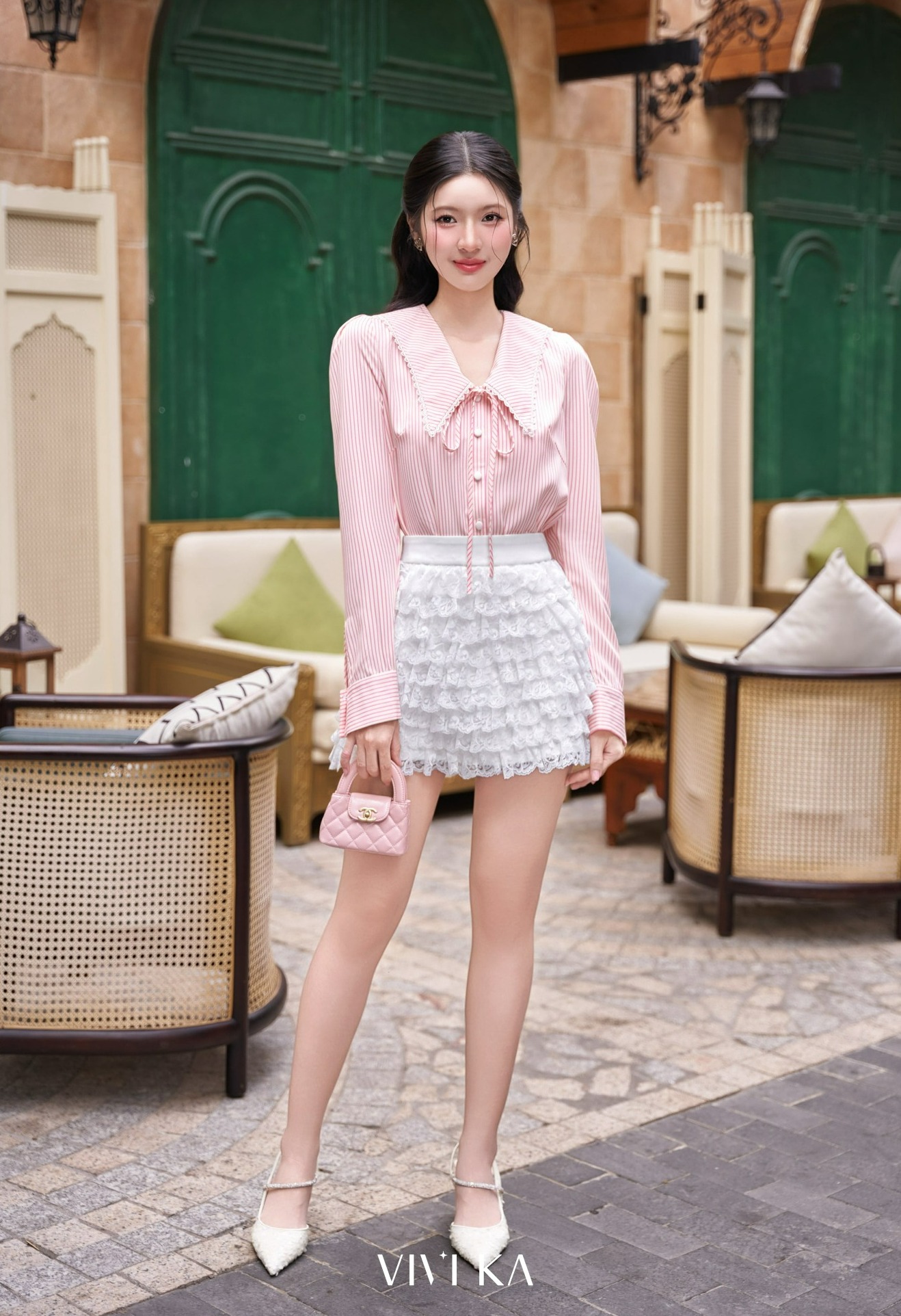 Áo Para sơ mi cổ thủy thủ tay dài