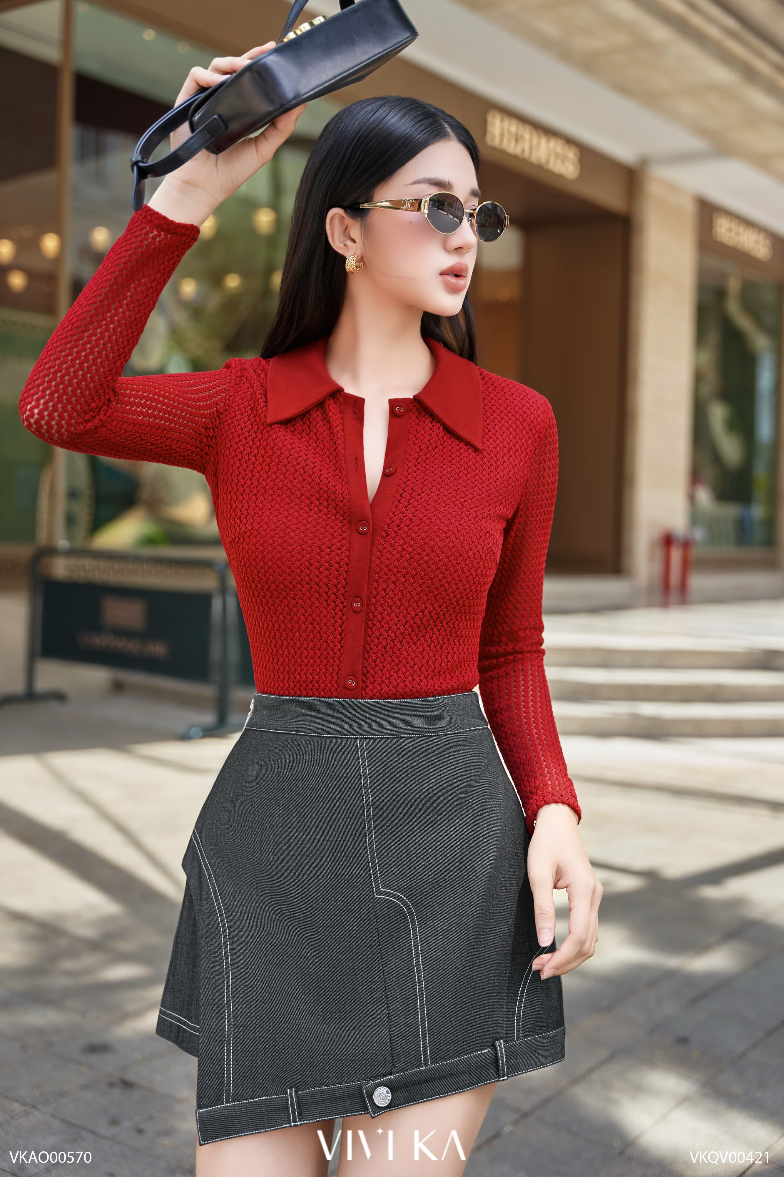 Áo Velin thun gân dài tay