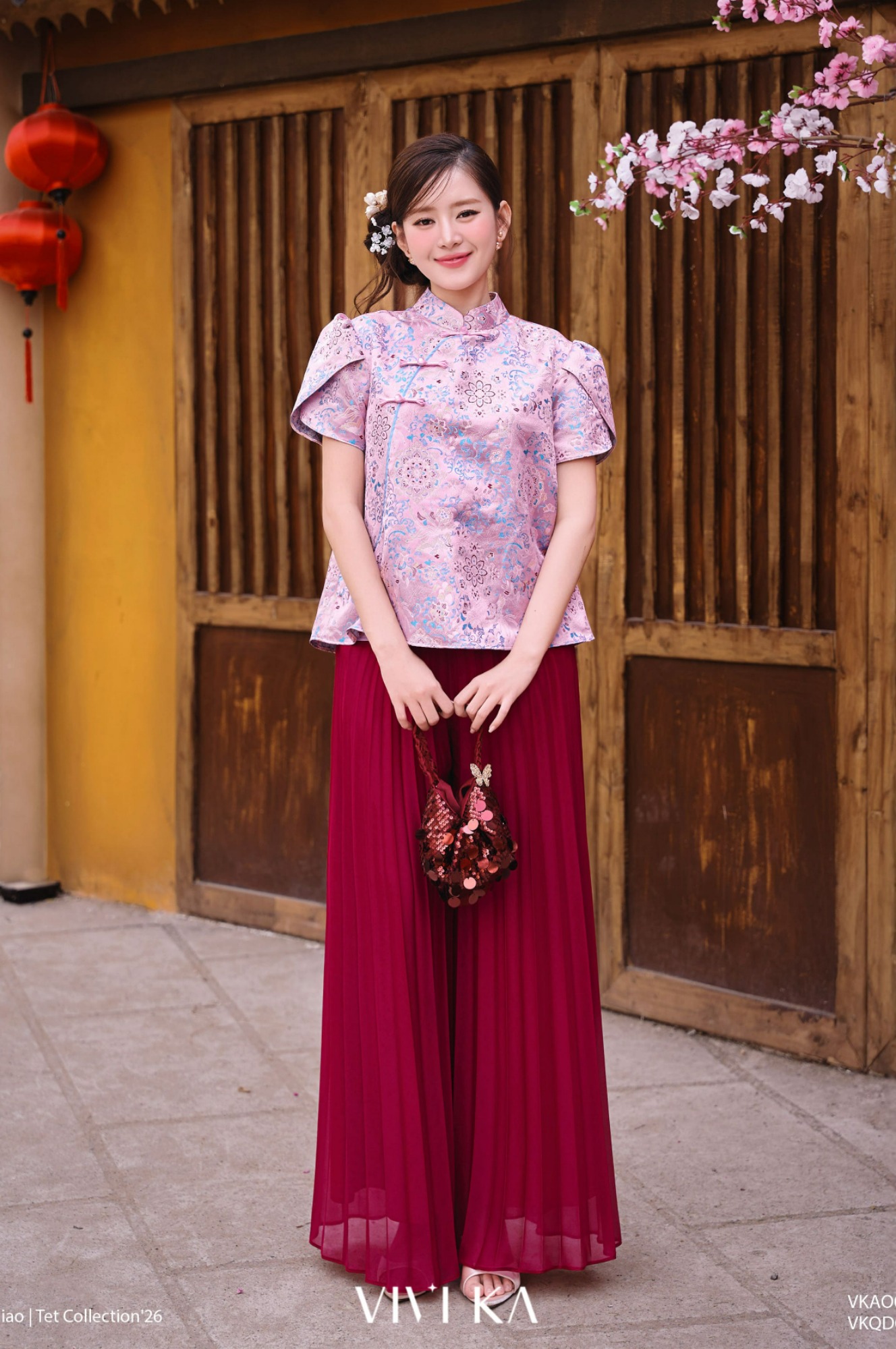 Quần dài Nhã Miên dập ly