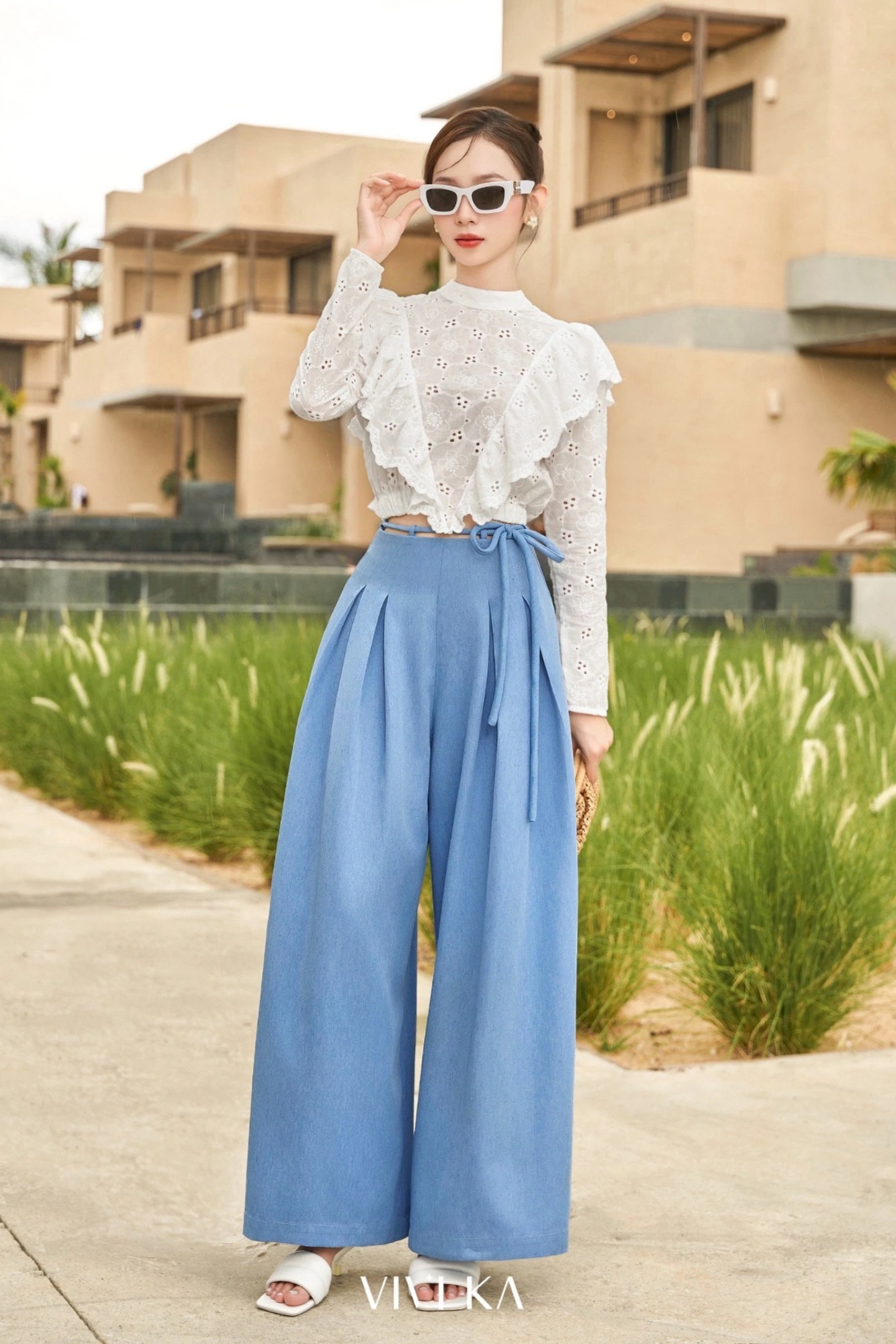 Quần dài lưng cột dây