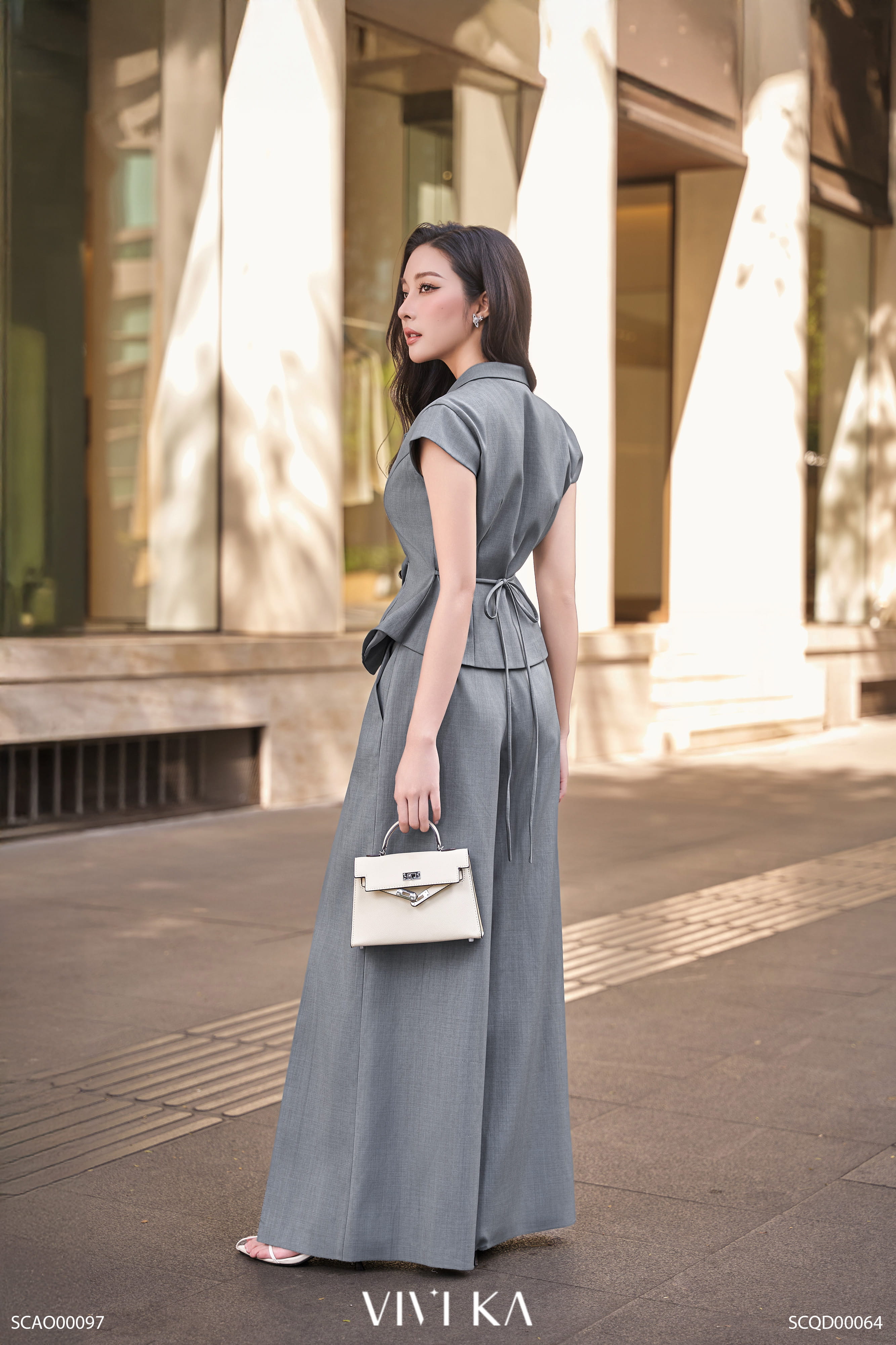 Quần dài Nerina xếp ly ống rộng