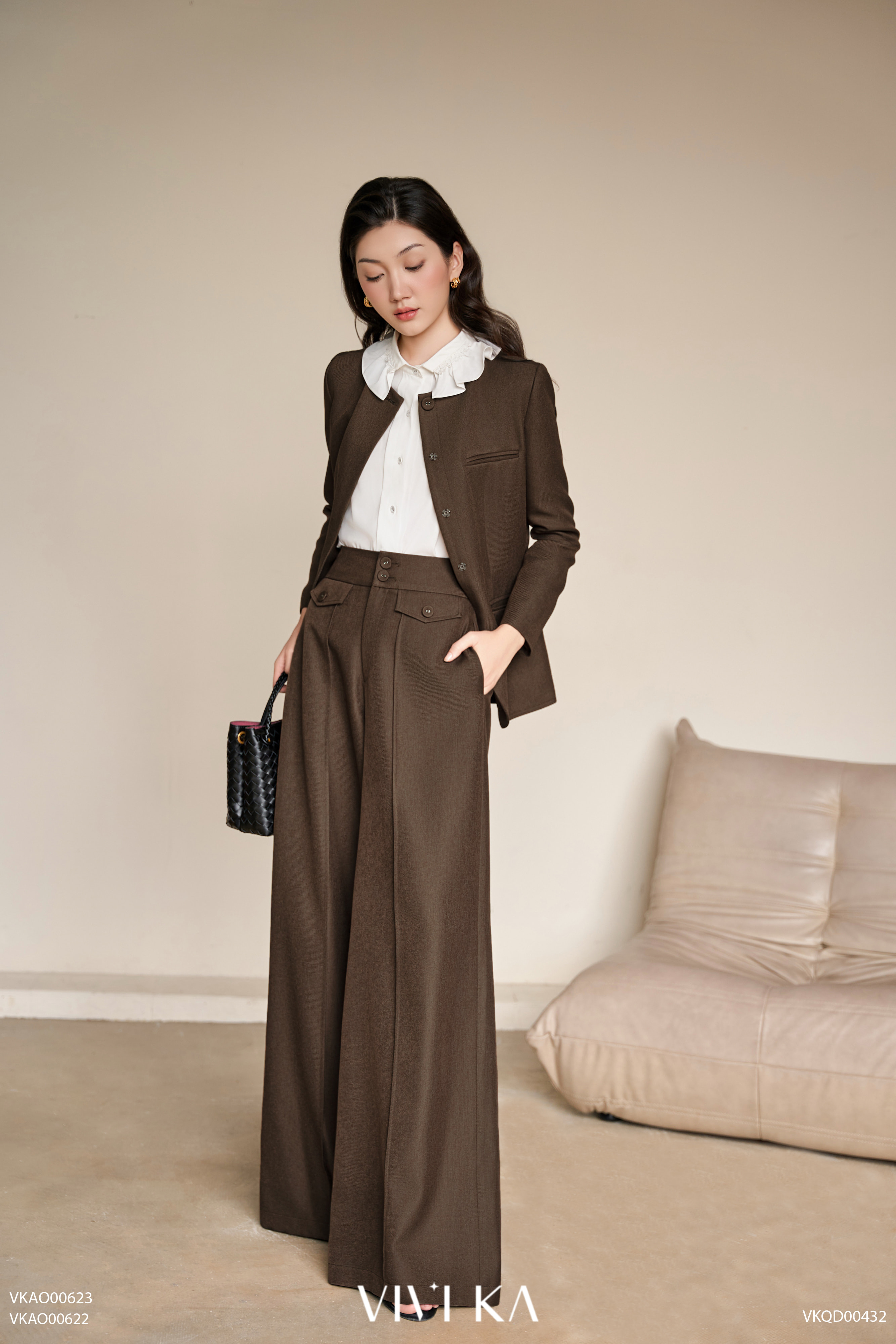 Áo Lydia phối tay sơ mi