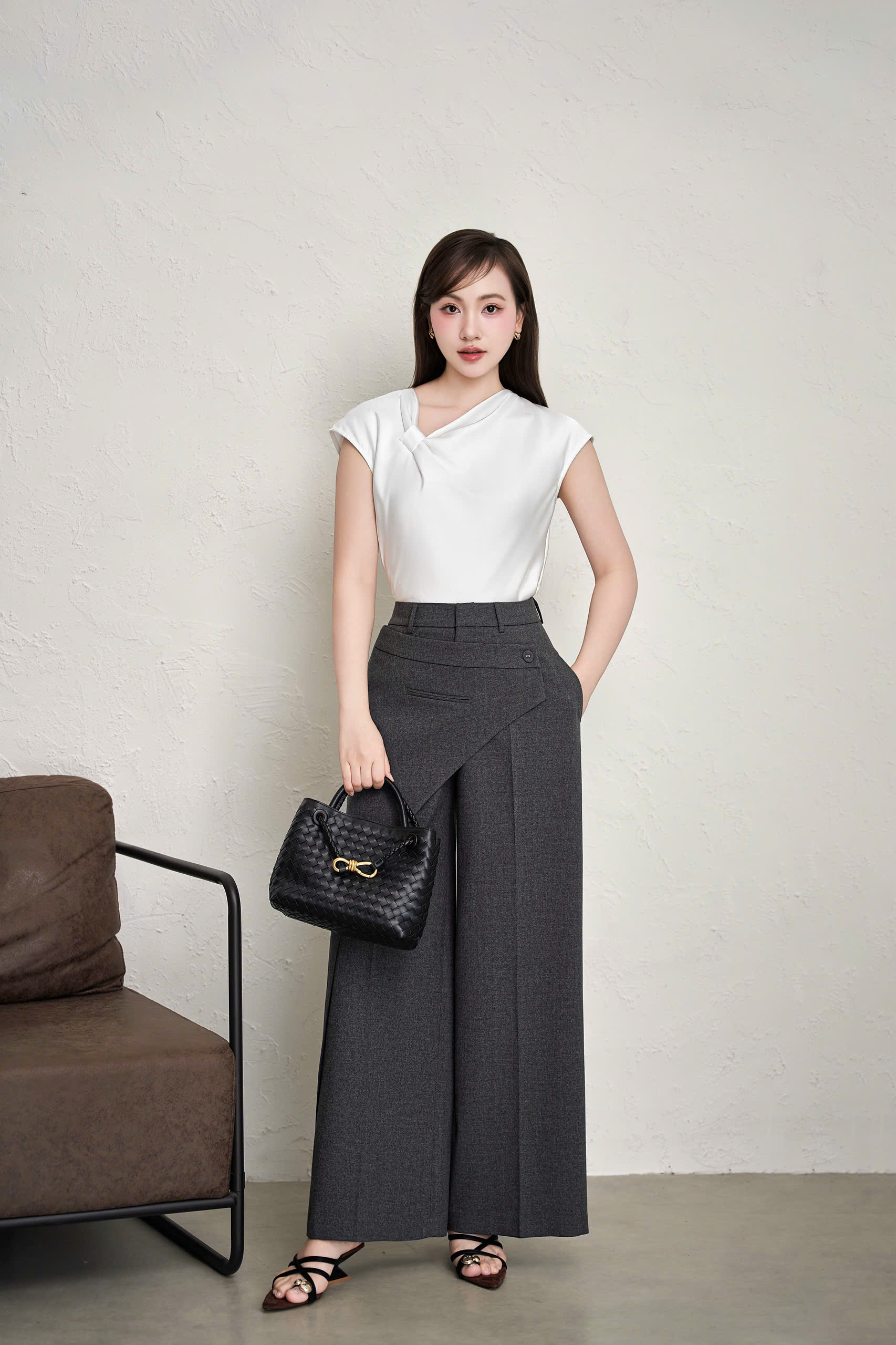 Quần dài Linda vạt chéo