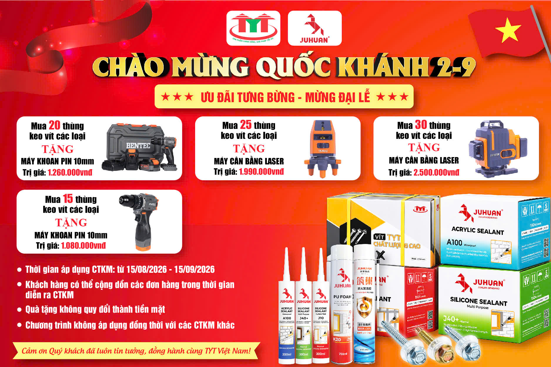 ƯU ĐÃI TƯNG BỪNG – MỪNG ĐẠI LỄ CÙNG TYT VIỆT NAM