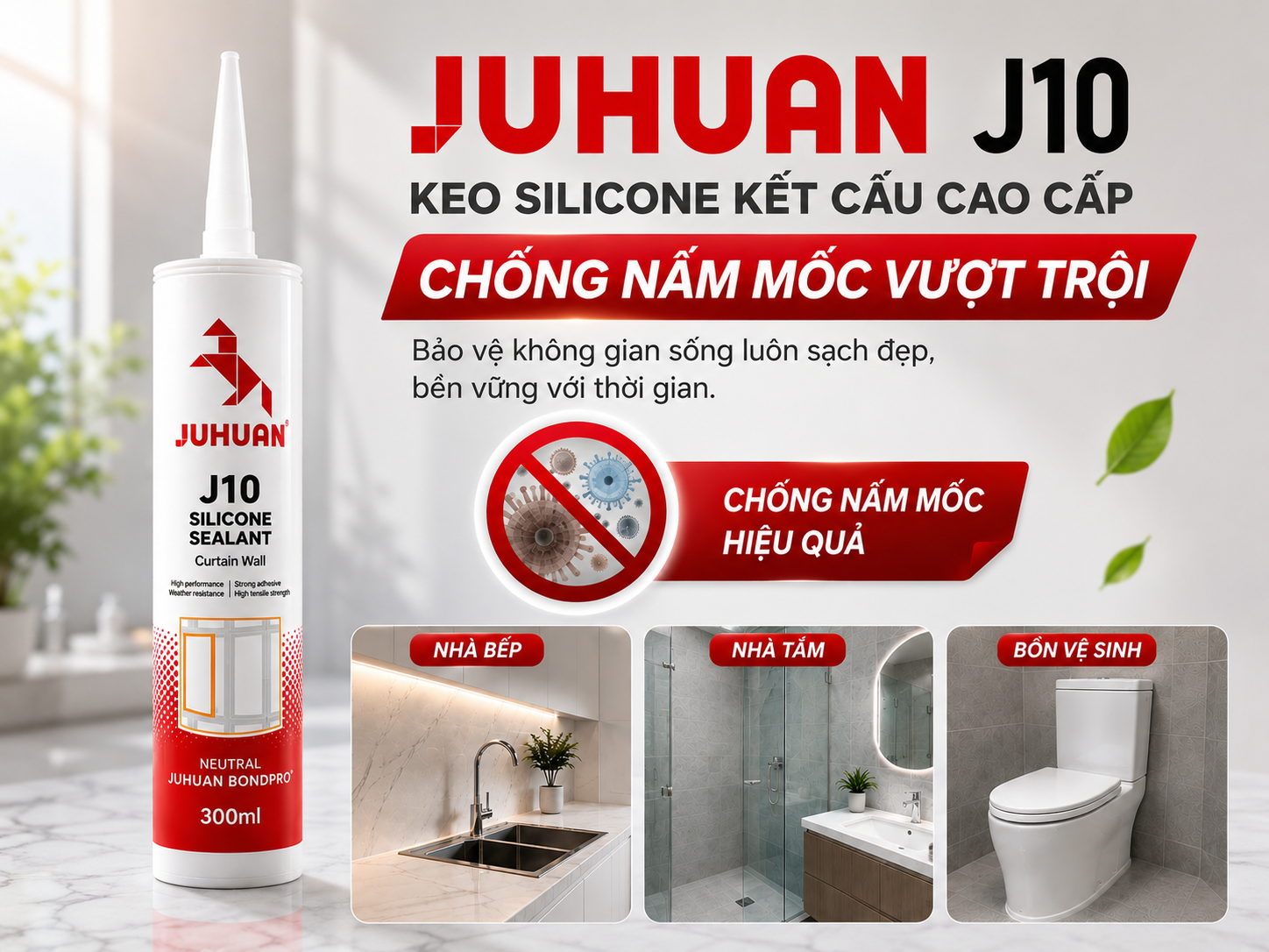 GIẢI PHÁP BẢO VỆ NHÀ BẾP VỚI KEO SILICONE CHỐNG MỐC