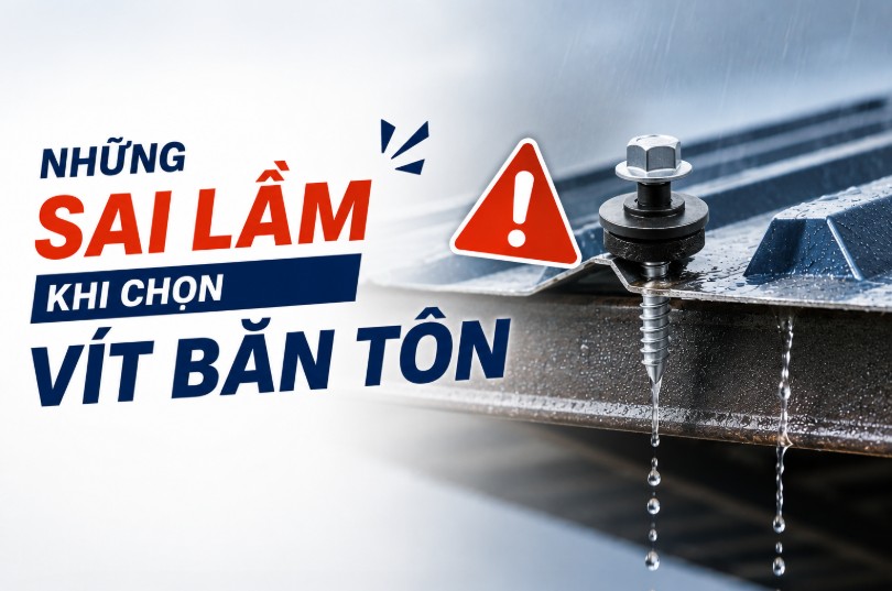 NHỮNG SAI LẦM THƯỜNG GẶP KHI CHỌN VÍT BẮN TÔN KHIẾN MÁI NHANH DỘT