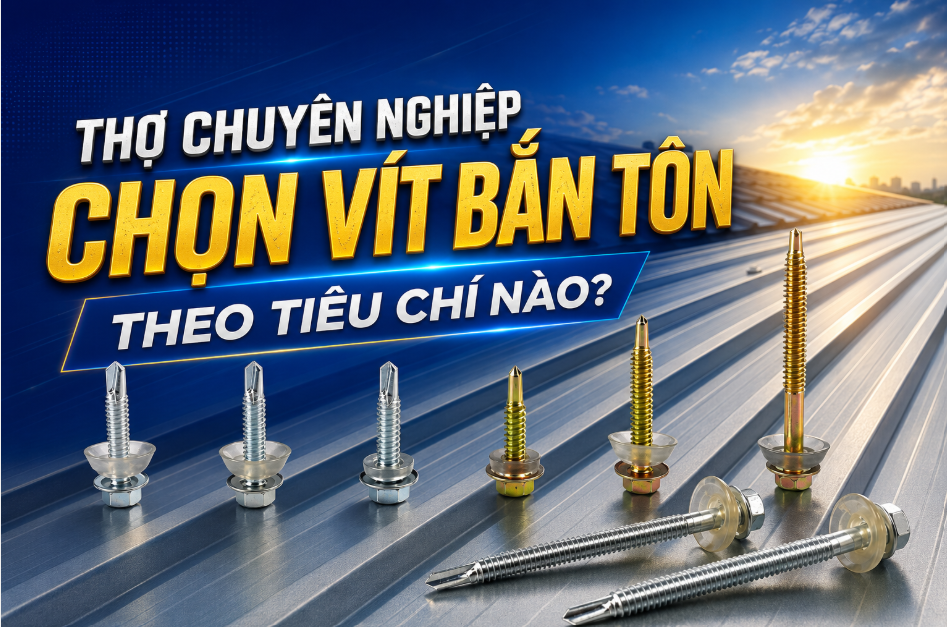 THỢ CHUYÊN NGHIỆP CHỌN VÍT BẮN TÔN THEO TIÊU CHÍ NÀO?