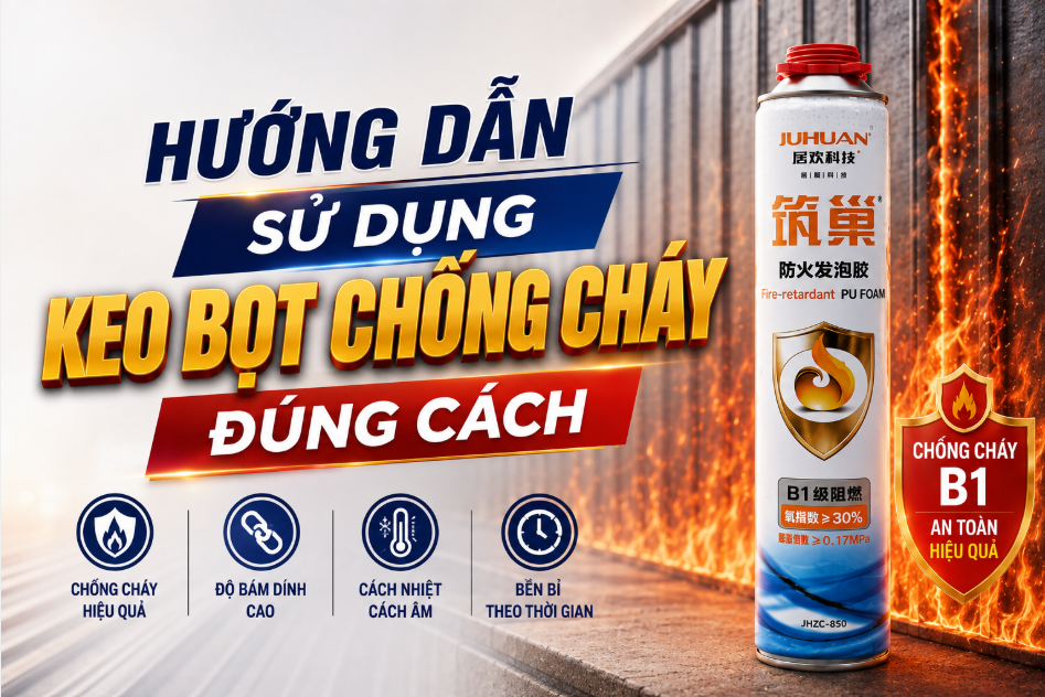 HƯỚNG DẪN SỬ DỤNG KEO BỌT CHỐNG CHÁY ĐÚNG CÁCH
