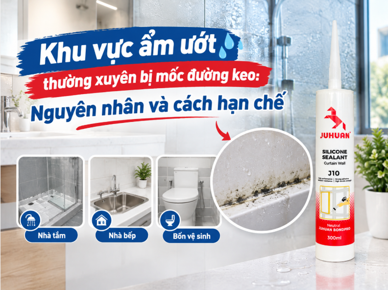 KHU VỰC ẨM ƯỚT THƯỜNG XUYÊN BỊ MỐC ĐƯỜNG KEO: NGUYÊN NHÂN VÀ CÁCH HẠN CHẾ