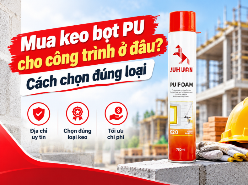 MUA KEO BỌT PU CHO CÔNG TRÌNH Ở ĐÂU? CÁCH CHỌN ĐÚNG LOẠI