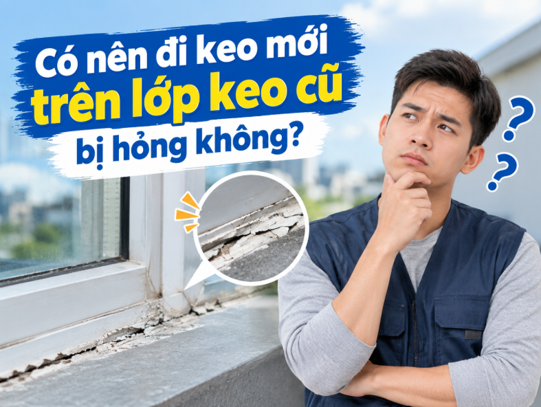 CÓ NÊN ĐI KEO MỚI TRÊN LỚP KEO CŨ BỊ HỎNG KHÔNG?