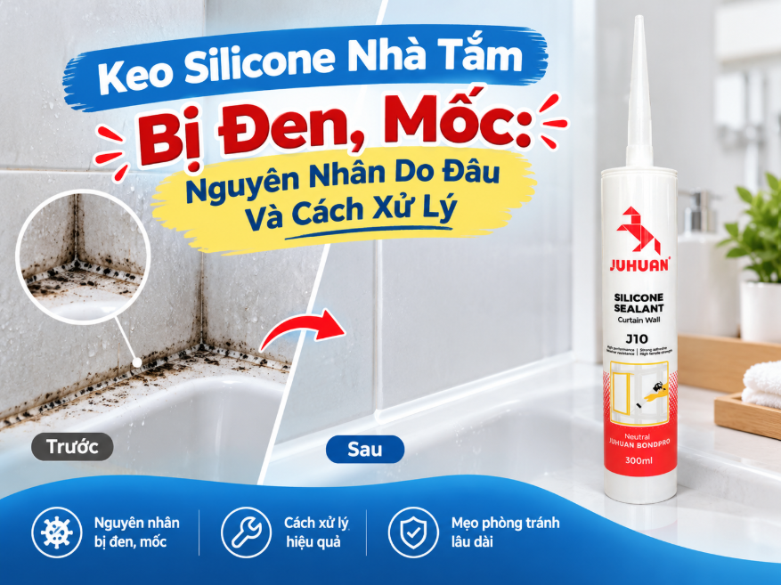 KEO SILICONE NHÀ TẮM BỊ ĐEN, MỐC: NGUYÊN NHÂN DO ĐÂU VÀ CÁCH XỬ LÝ?