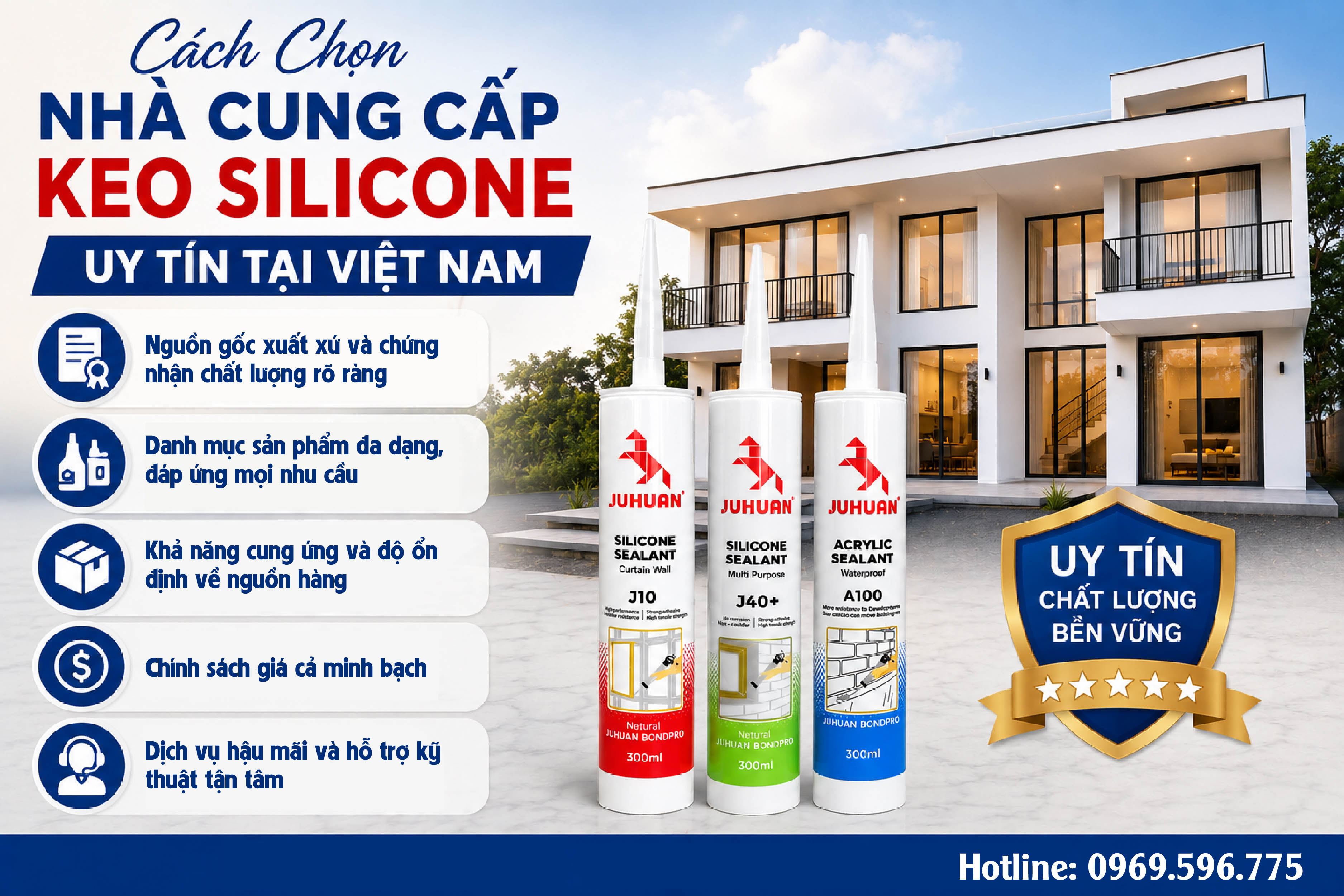 CÁCH CHỌN NHÀ CUNG CẤP KEO SILICONE UY TÍN TẠI VIỆT NAM
