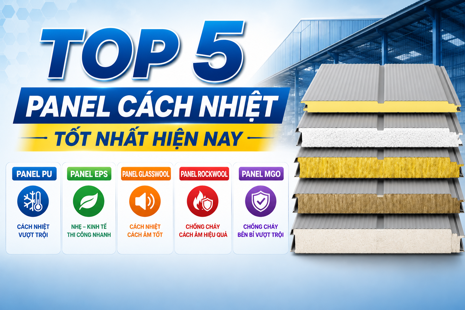 TOP 5 PANEL CÁCH NHIỆT TỐT NHẤT HIỆN NAY