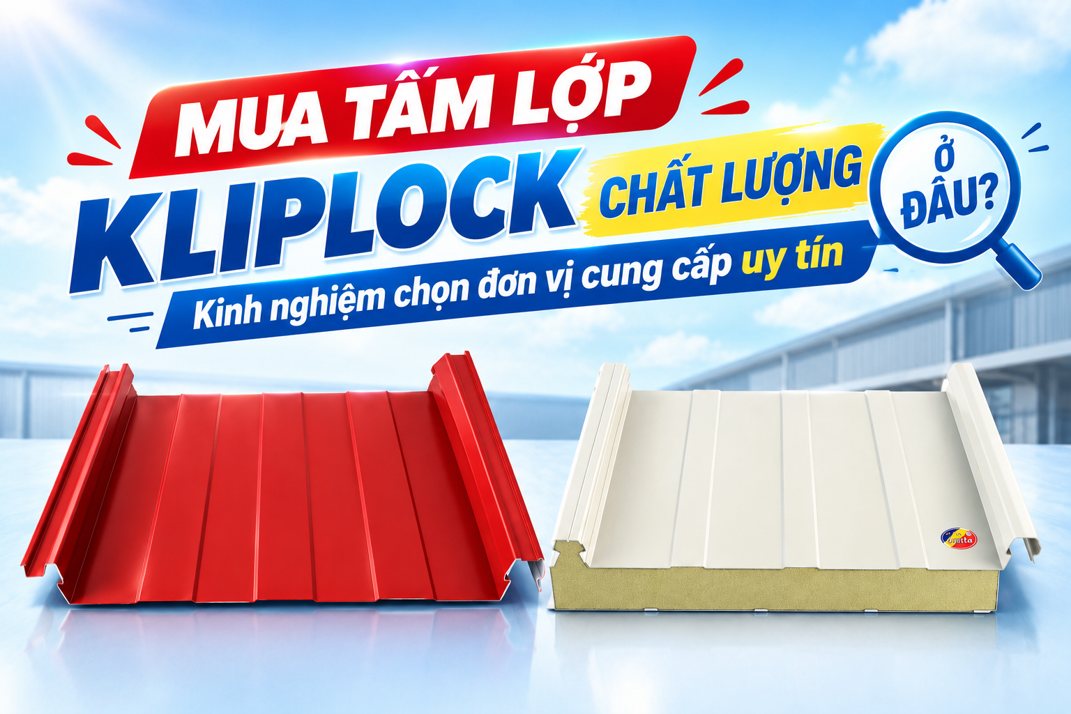MUA TẤM LỢP KLIPLOCK CHẤT LƯỢNG Ở ĐÂU? CÁCH CHỌN NƠI MUA UY TÍN.