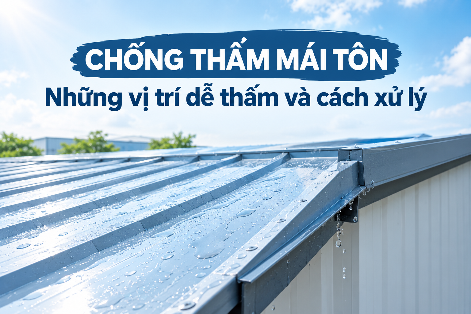 CHỐNG THẤM MÁI TÔN: NHỮNG VỊ TRÍ DỄ THẤM VÀ CÁCH XỬ LÝ