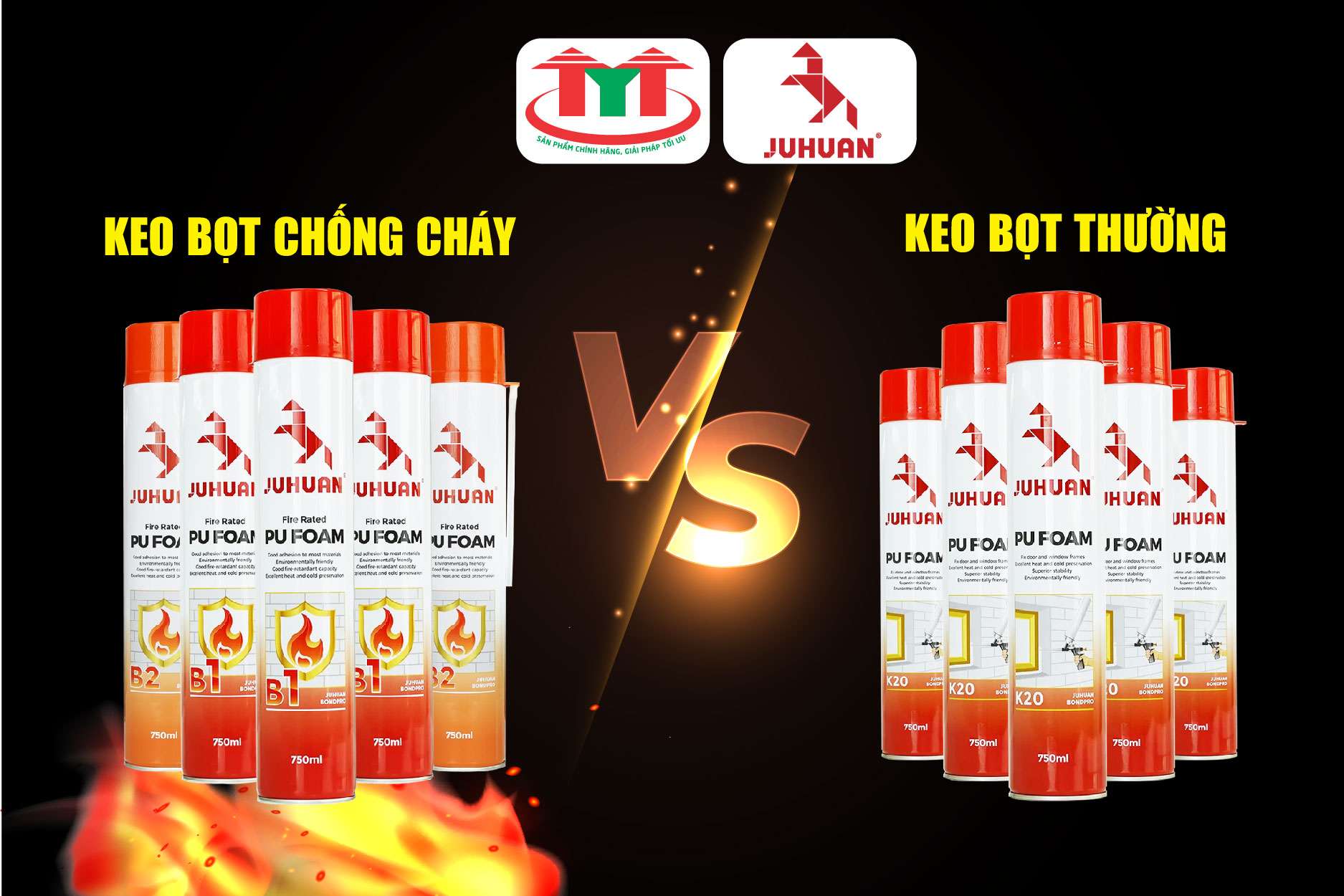 So Sánh Keo Bọt Chống Cháy Và Keo Bọt Thường: Nên Chọn Loại Nào?
