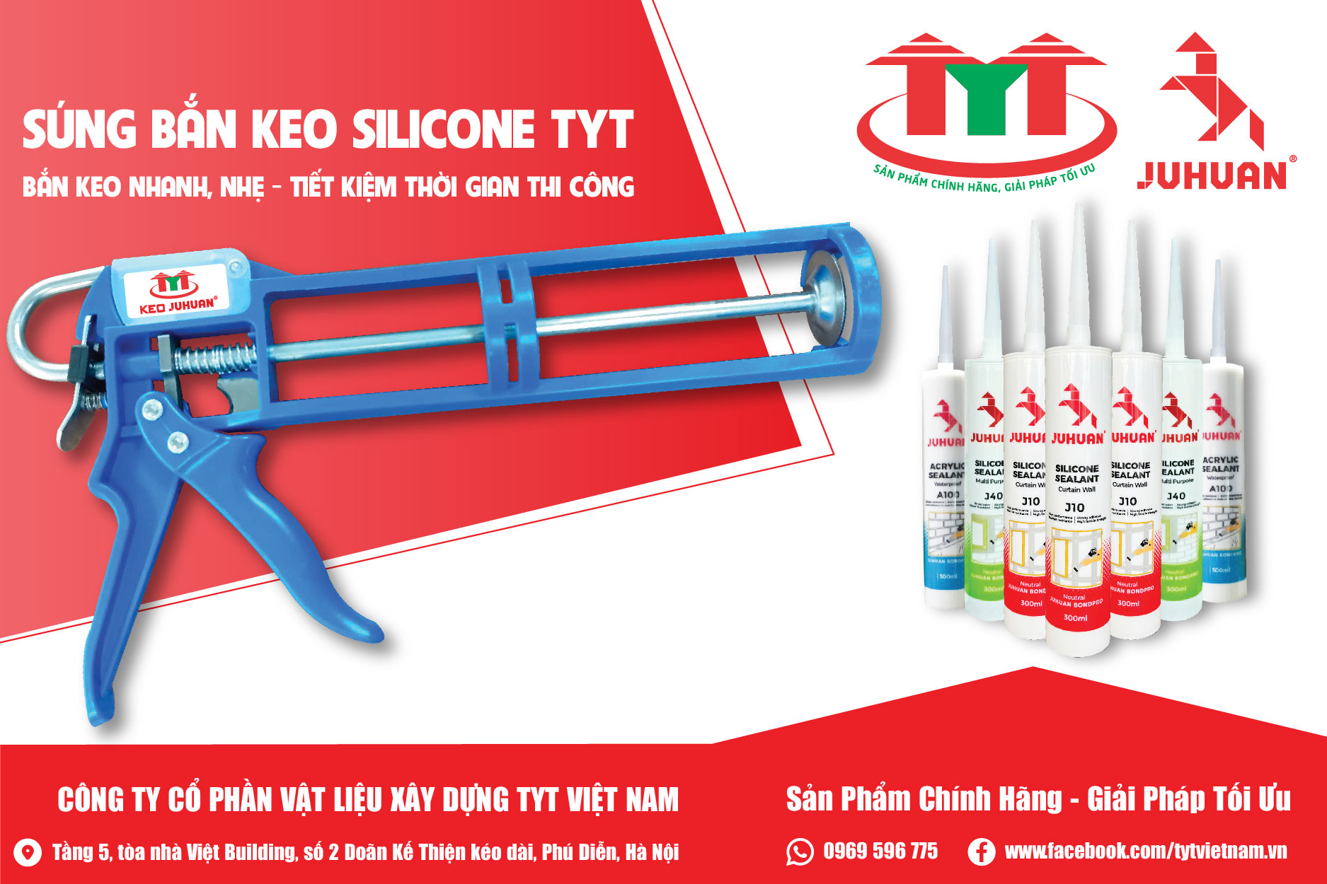 SÚNG BẮN KEO TYT - BẮN KEO NHANH HƠN, NHẸ HƠN, TIẾT KIỆM THỜI GIAN THI CÔNG