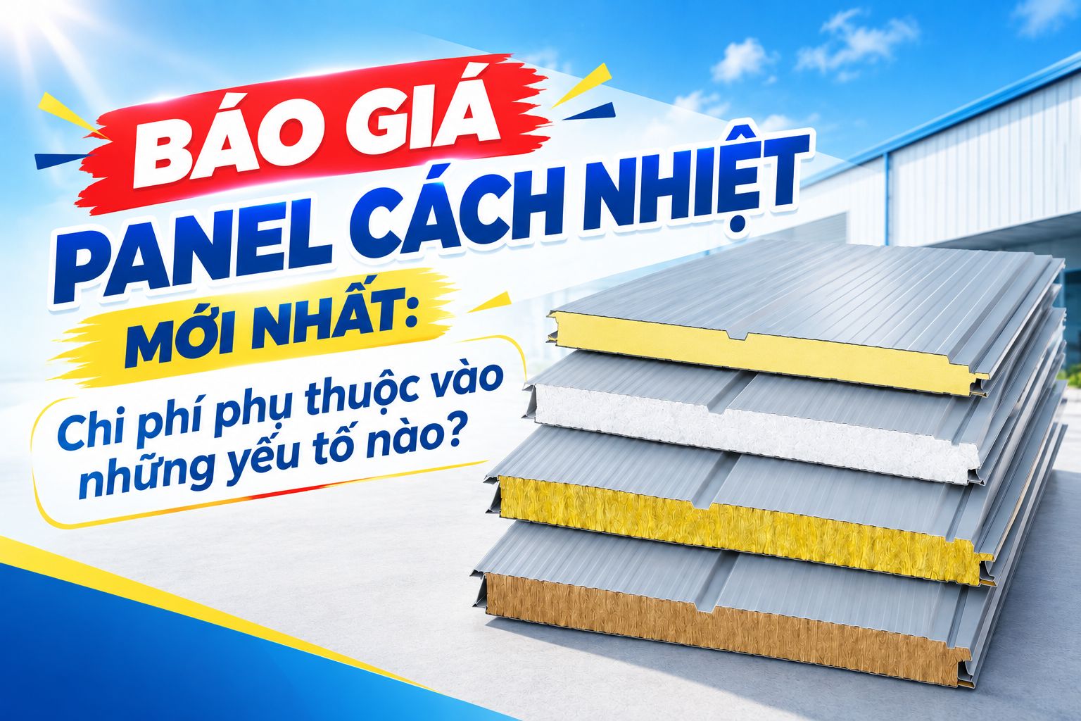 BÁO GIÁ PANEL CÁCH NHIỆT MỚI NHẤT. CHI PHÍ PHỤ THUỘC VÀO NHỮNG YẾU TỐ NÀO?