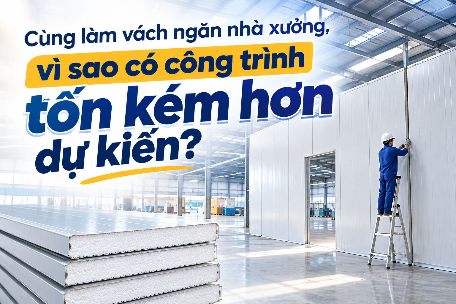 CÙNG LÀM VÁCH NGĂN EPS NHÀ XƯỞNG, VÌ SAO CÓ CÔNG TRÌNH TỐN KÉM HƠN DỰ KIẾN