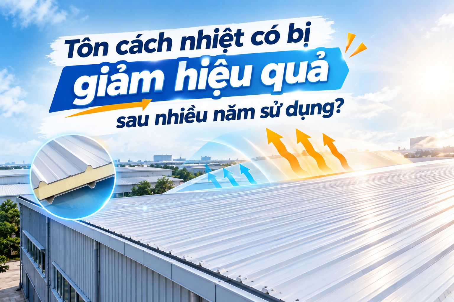 TÔN CÁCH NHIỆT CÓ BỊ GIẢM HIỆU QUẢ SAU NHIỀU NĂM SỬ DỤNG KHÔNG?
