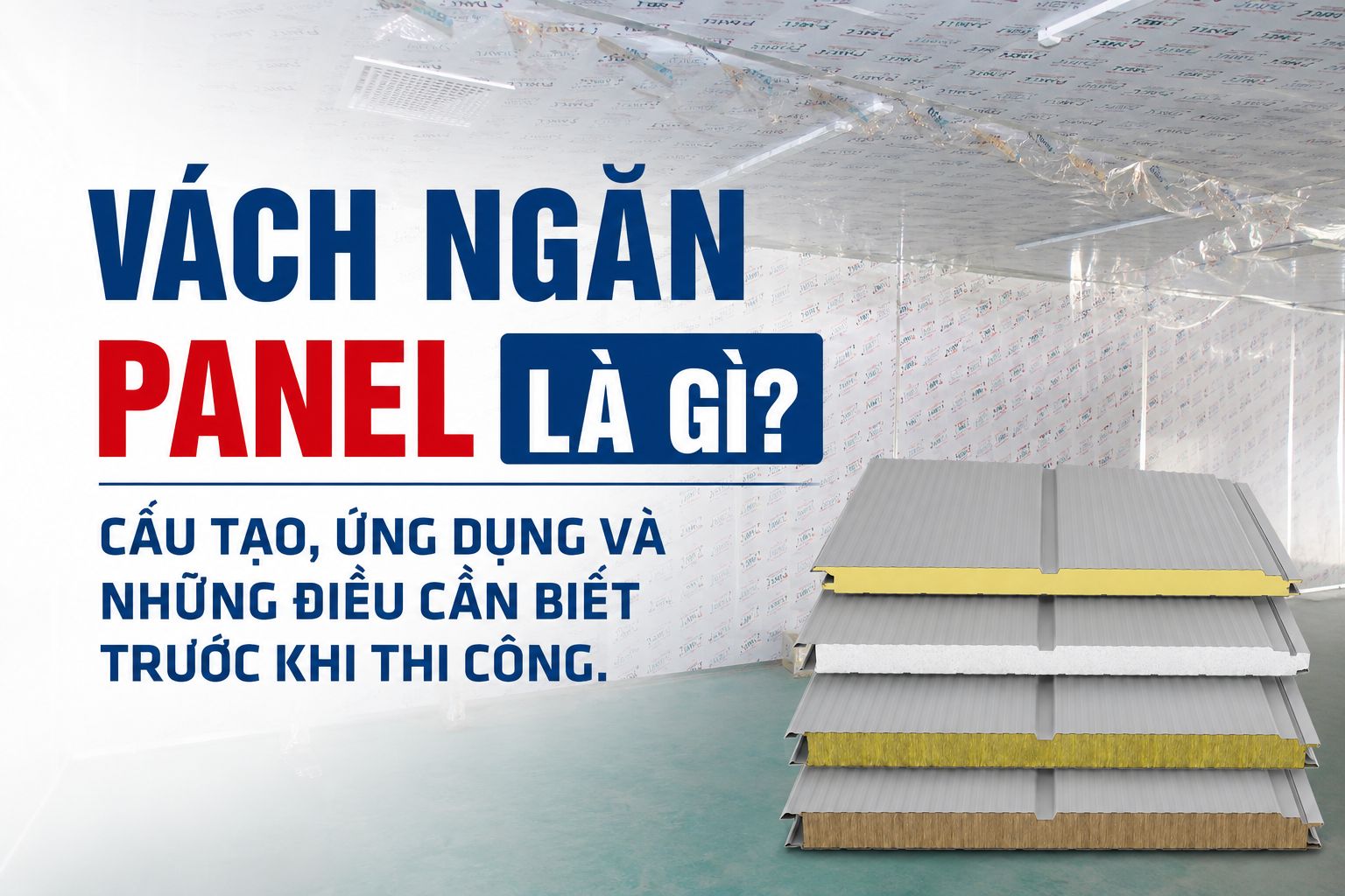 VÁCH NGĂN PANEL LÀ GÌ? CẤU TẠO, ỨNG DỤNG VÀ NHỮNG ĐIỀU CẦN BIẾT TRƯỚC KHI THI CÔNG.