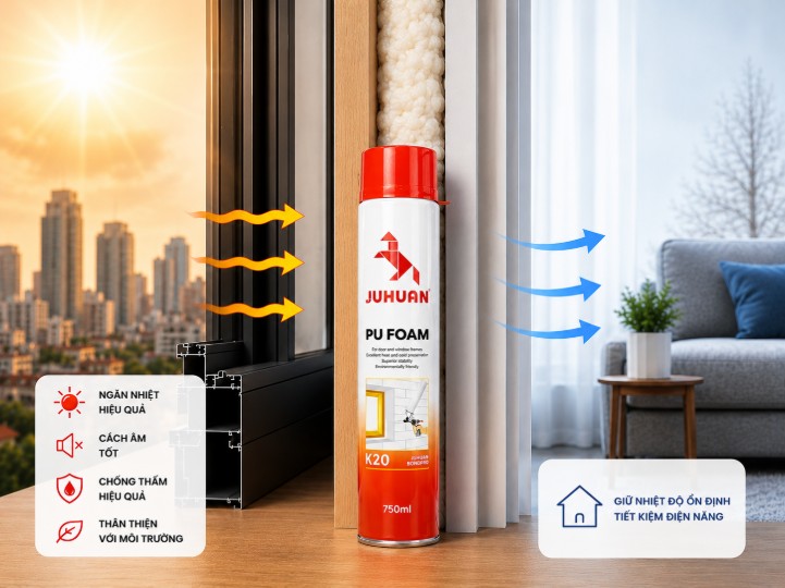 Keo PU Foam có cách nhiệt không?