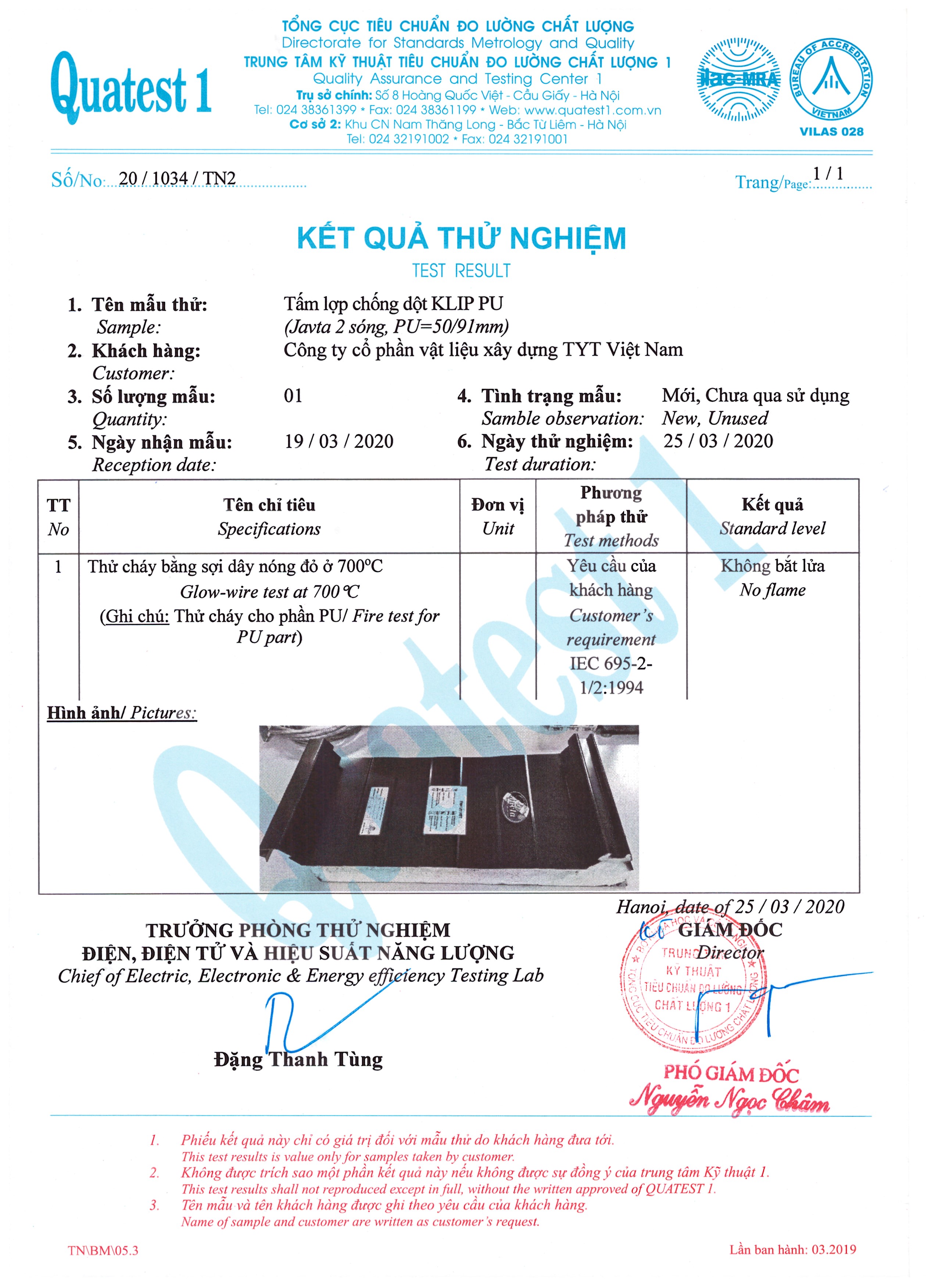 TẤM LỢP KLIPLOCK PU JAVTA 2 SÓNG