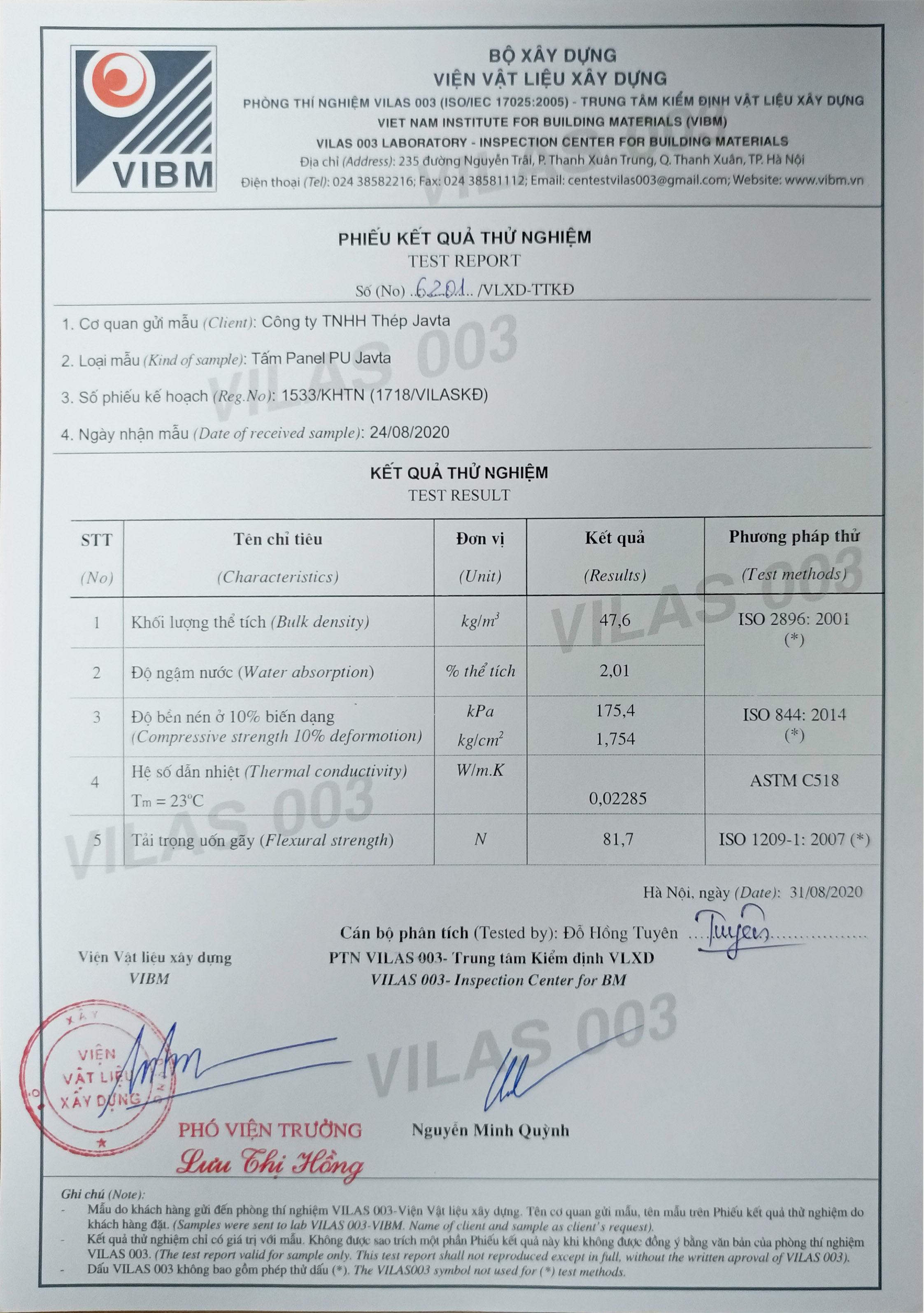 PANEL NGOÀI PU/PIR JAVTA