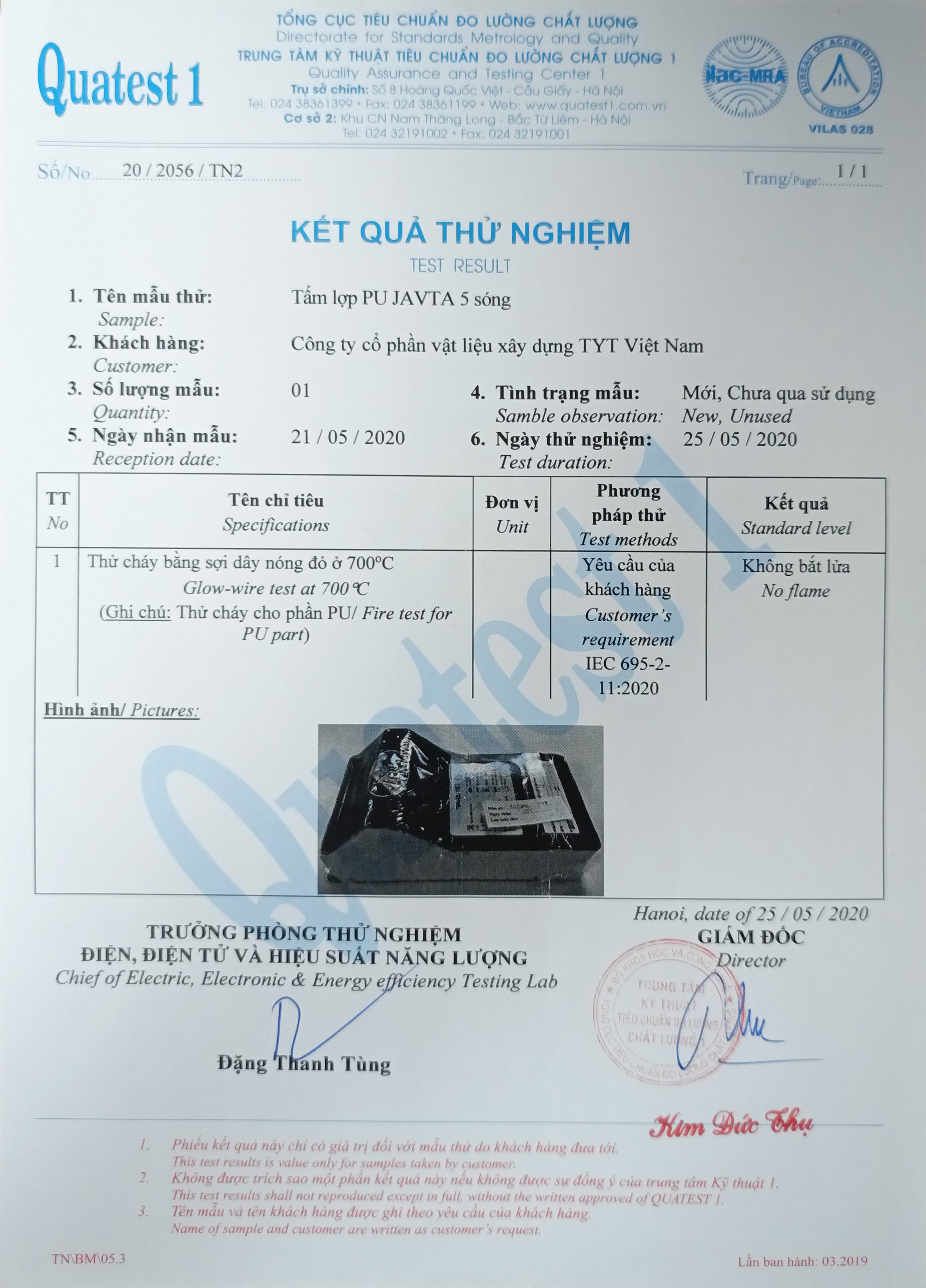 TẤM LỢP PU JAVTA 5 SÓNG