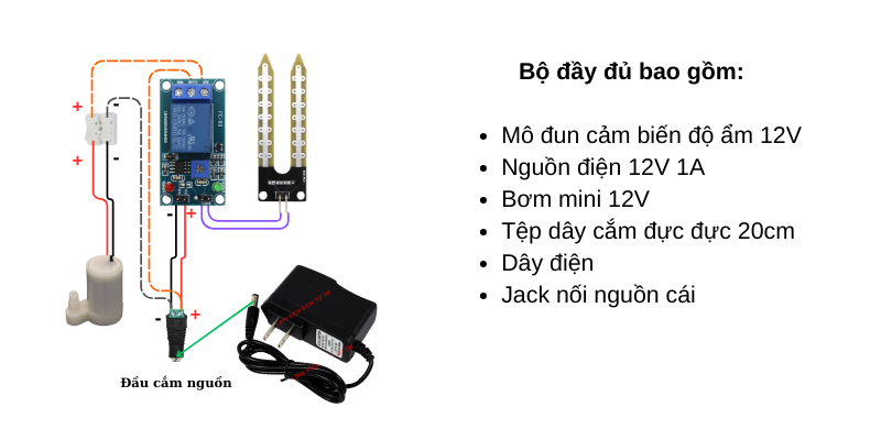 Bộ lắp ráp mạch điện sử dụng mô đun cảm biến độ ẩm môn Công nghệ lớp 8