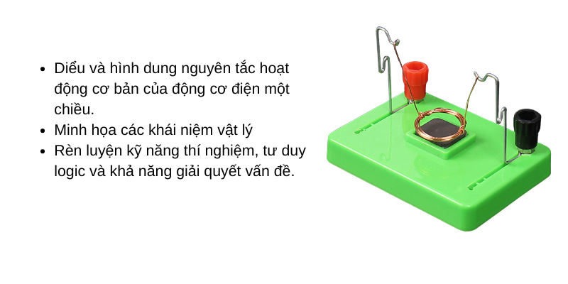 Mô hình thí nghiệm động cơ điện một chiều đơn giản môn Vật lý