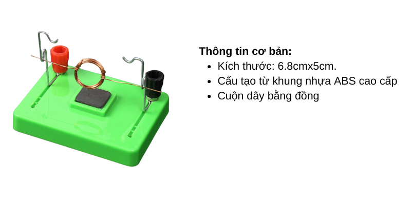 Mô hình thí nghiệm động cơ điện một chiều đơn giản môn Vật lý