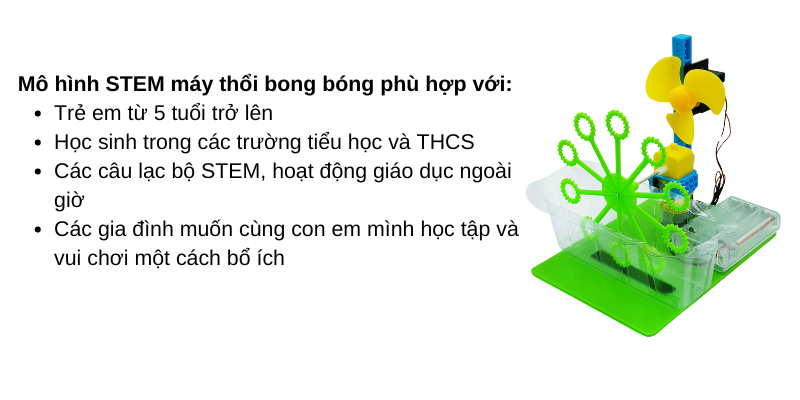 Mô hình máy thổi bong bóng - Giáo dục STEM