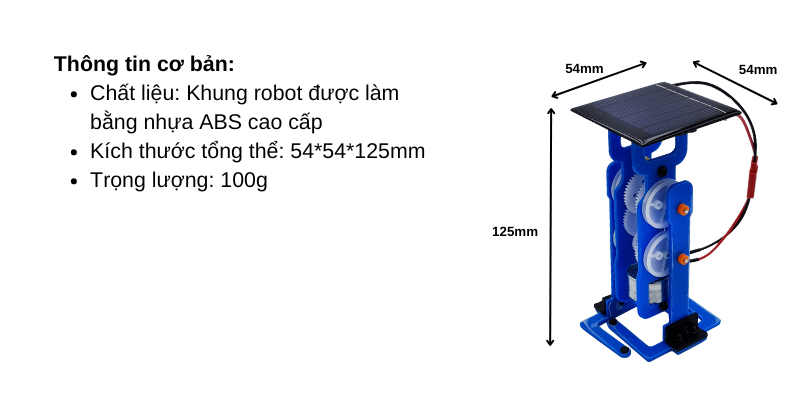 Mô hình robot đi bộ năng lượng mặt trời điều khiển bằng tay