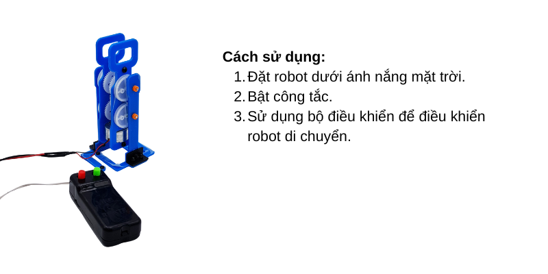 Mô hình robot đi bộ năng lượng mặt trời điều khiển bằng tay
