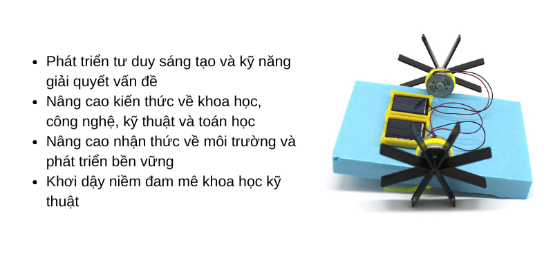 Mô hình thuyền chạy bằng năng lượng mặt trời giáo dục STEM