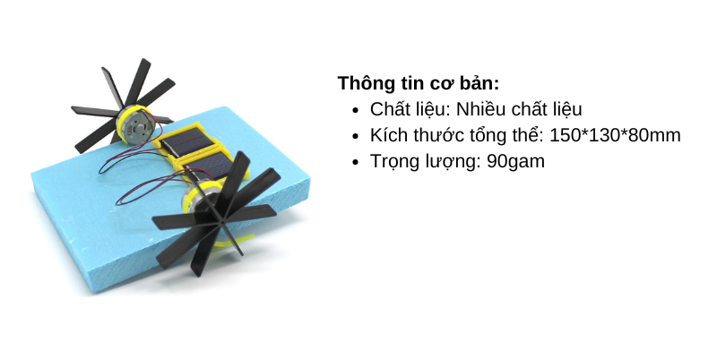 Mô hình thuyền chạy bằng năng lượng mặt trời giáo dục STEM