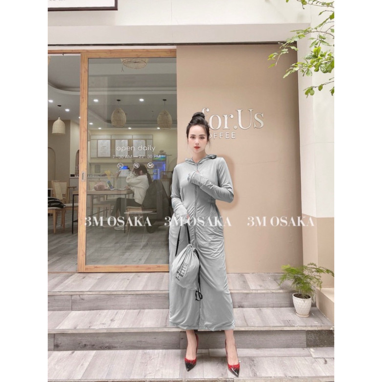 Váy chống nắng nữ toàn thân 2 lớp 3M Osaka chính hãng AWM8  Chất Aircool dễ chịu chống tia UPF 50++, sợi làm mát