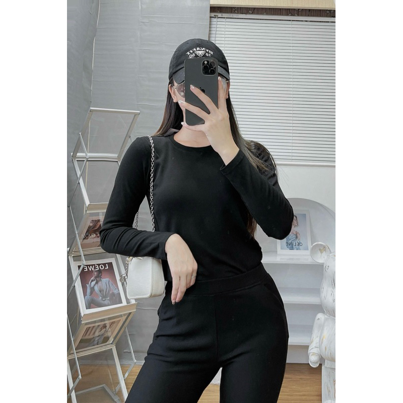 Áo Giữ Nhiệt Thun Basic cổ tròn 3M OSAKA hàng chính hãng dài tay chất cotton mềm adwm6