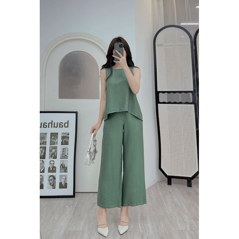 Bộ Đũi Hè Nữ MIALUCI DWM1 Hàng Cao Cấp Chất Đũi Mát Siêu Nhẹ Ít Nhăn, Chất Mềm Mại Dễ Chịu Đủ Màu