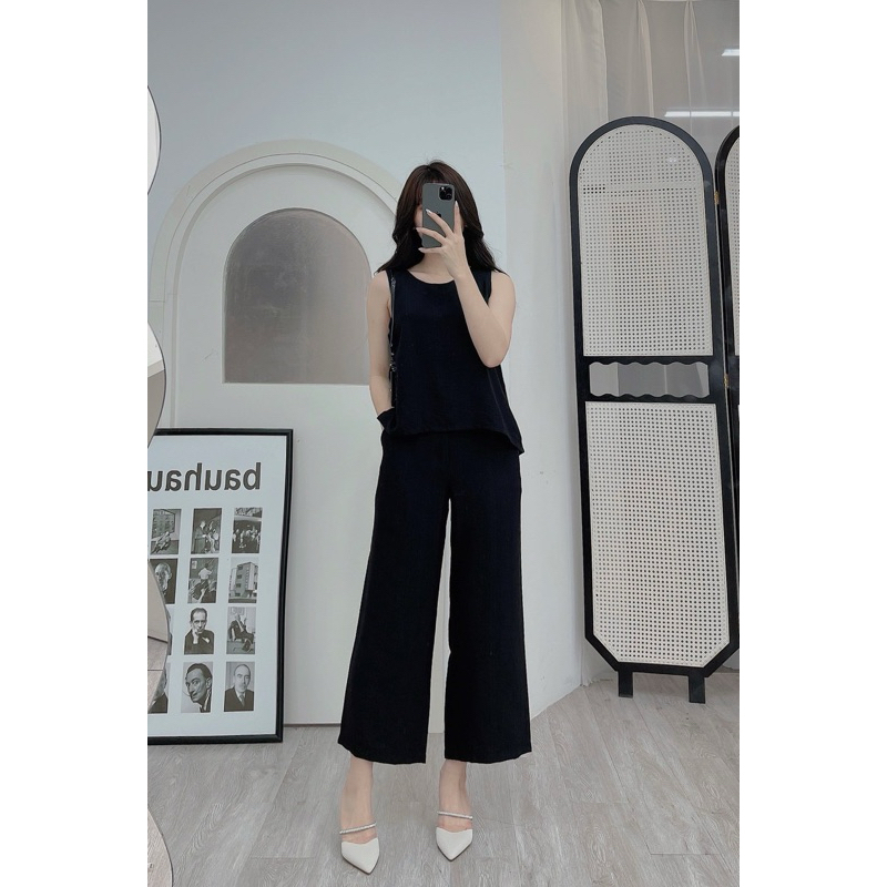 Bộ Đũi Hè Nữ MIALUCI DWM1 Hàng Cao Cấp Chất Đũi Mát Siêu Nhẹ Ít Nhăn, Chất Mềm Mại Dễ Chịu Đủ Màu