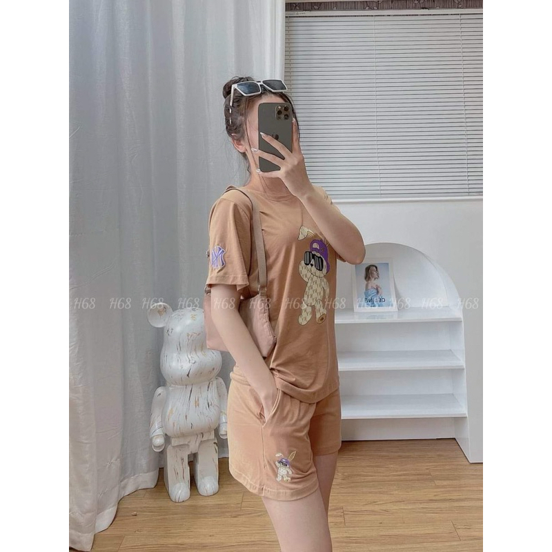 Bộ quần áo nữ short mùa hè BSWM2  chất 100% cotton co giãn 4 chiều hình in cao cấp, cam kết không bong, set hè vnxk
