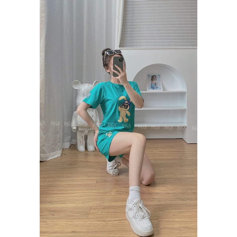 Bộ quần áo nữ short mùa hè BSWM2  chất 100% cotton co giãn 4 chiều hình in cao cấp, cam kết không bong, set hè vnxk