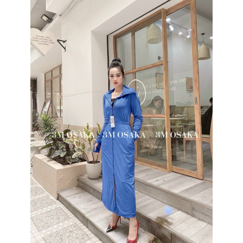 Váy chống nắng nữ toàn thân 2 lớp 3M Osaka chính hãng AWM8  Chất Aircool dễ chịu chống tia UPF 50++, sợi làm mát