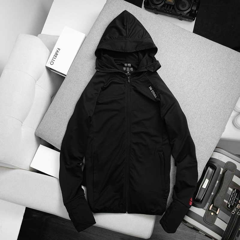 Áo chống nắng nam cao cấp 2 lớp 3M OTAKA  AMM16 Vải Aircool Max Spandex điều hoà, Mềm Mịn mát 2 Túi Có Khóa